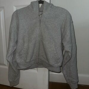 Aritzia women’s cozy fleece boyfriend boxy zip up hoodie size small